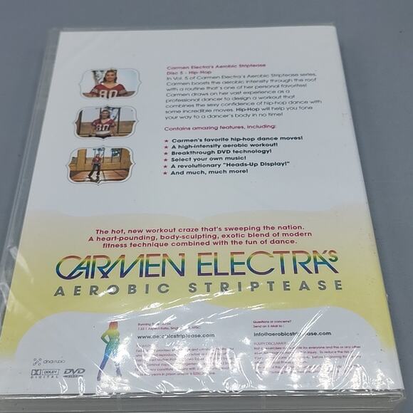 Carmen Electra Aerobic Striptease Dance Workout Lot of 3 DVDs 2, 3, & 5 Sealed - Picture 11 of 12